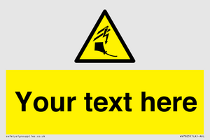 Custom warning kite flying near powerlines